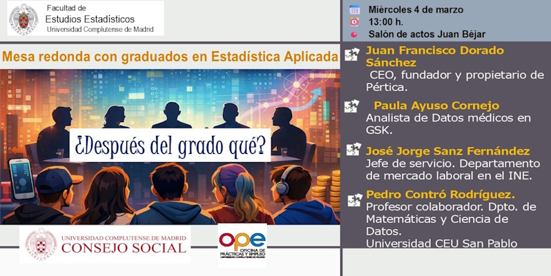 Mesa redonda con graduados en Estadística